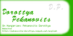dorottya pekanovits business card